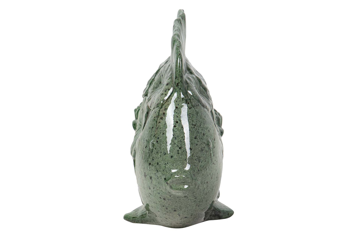 FIGURA PEZ CERAMICA VERDE 34x29x11 CM