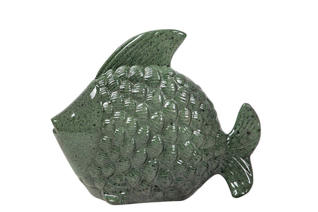 FIGURA PEZ CERAMICA VERDE 30x24x10 CM