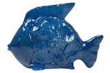 FIGURA CERAMICA PEZ AZUL 34x29x11 CM