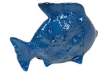 FIGURA CERAMICA PEZ AZUL 34x29x11 CM