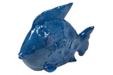 FIGURA CERAMICA PEZ AZUL 34x29x11 CM