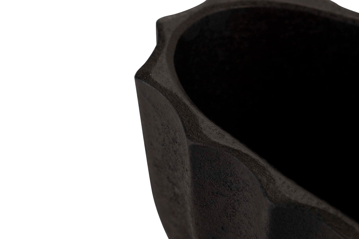 Schwarze Keramikvase 42x16x20 cm