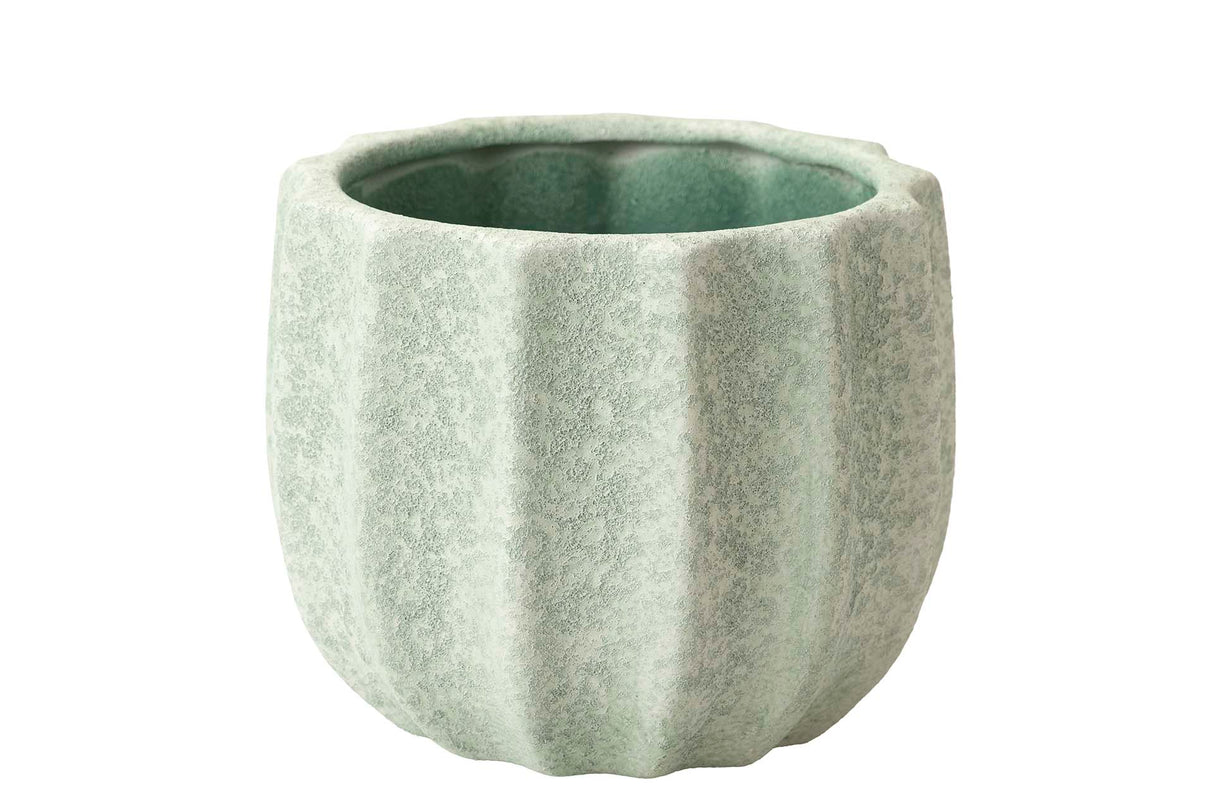 Pottage en céramique verte 19x19x17 cm