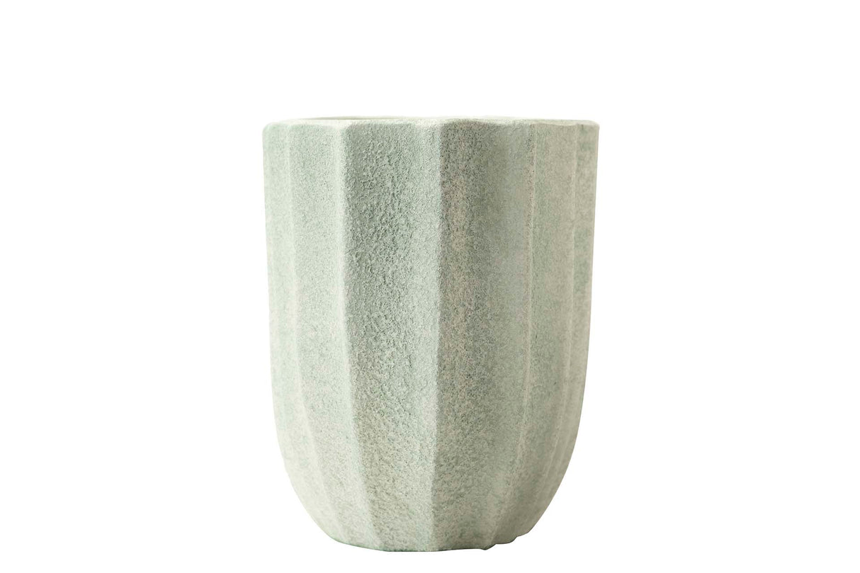 Vaso de cerâmica verde 42x16x20 cm