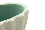 Vaso de cerâmica verde 42x16x20 cm