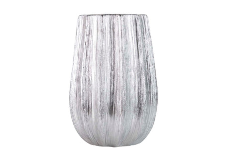 Vaso in ceramica d'argento 18x18x26 cm