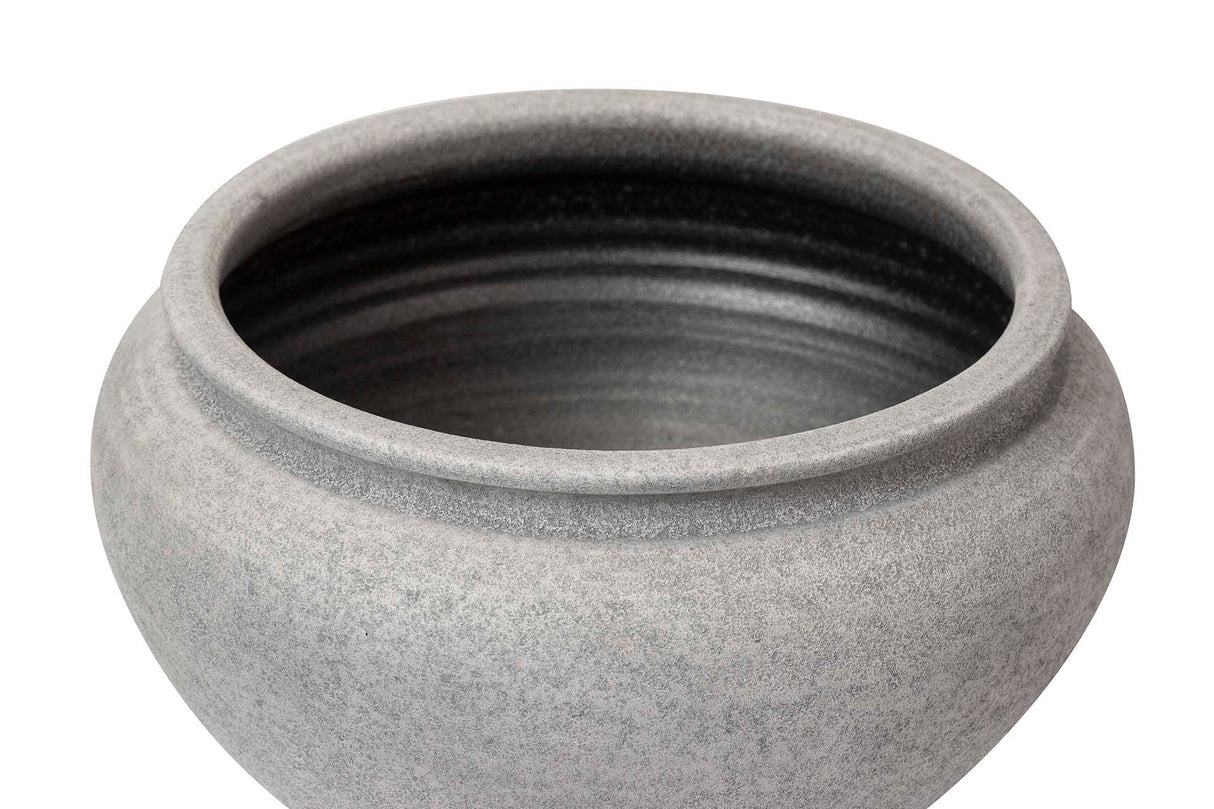 MACETERO CERAMICA GRIS 40x40x35 CM