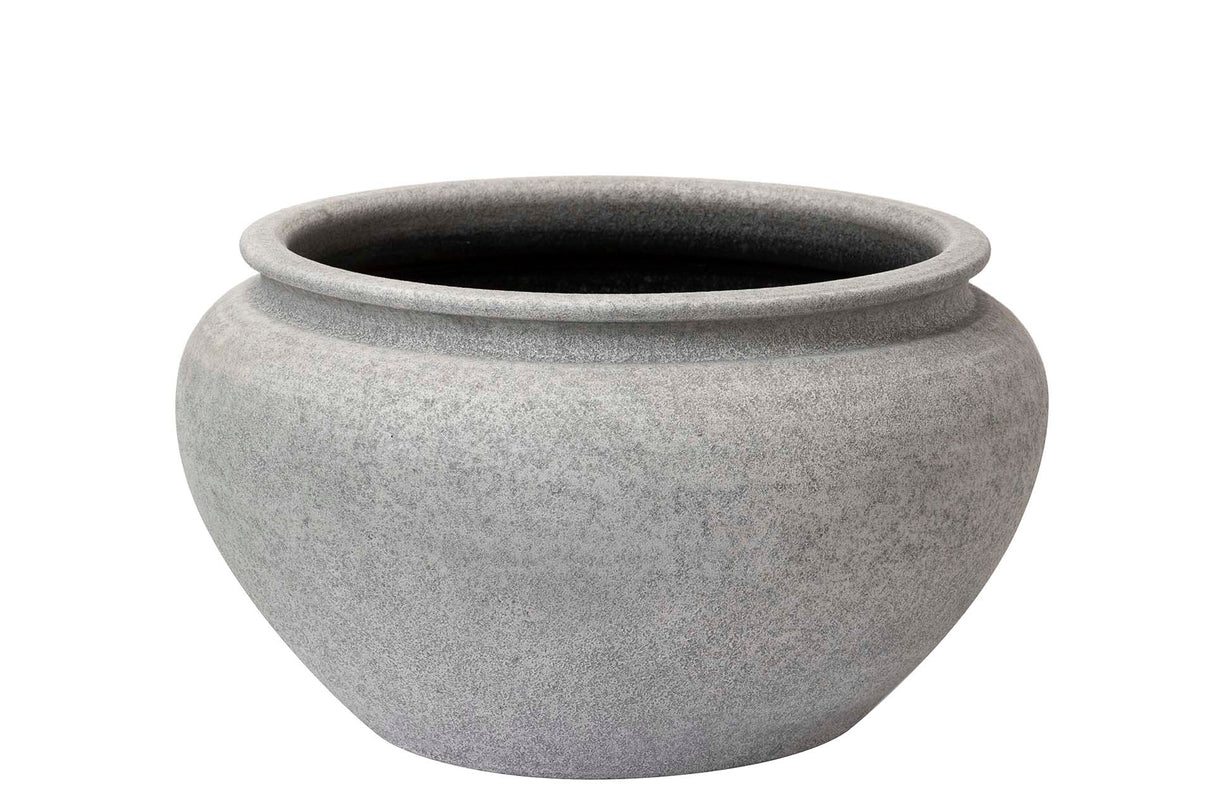 MACETERO CERAMICA GRIS 40x40x35 CM