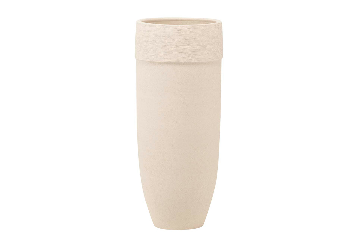 Vaso de cerâmica branca 24,5x24,5x60 cm