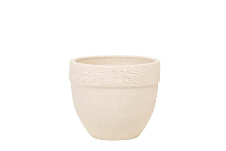 SET 3 MACETEROS CERAMICA BEIGE 30x30x26 24,5x24,5x22 20x20x18 CM