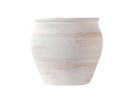 MACETERO CERAMICA BLANCA 32x32x28 CM