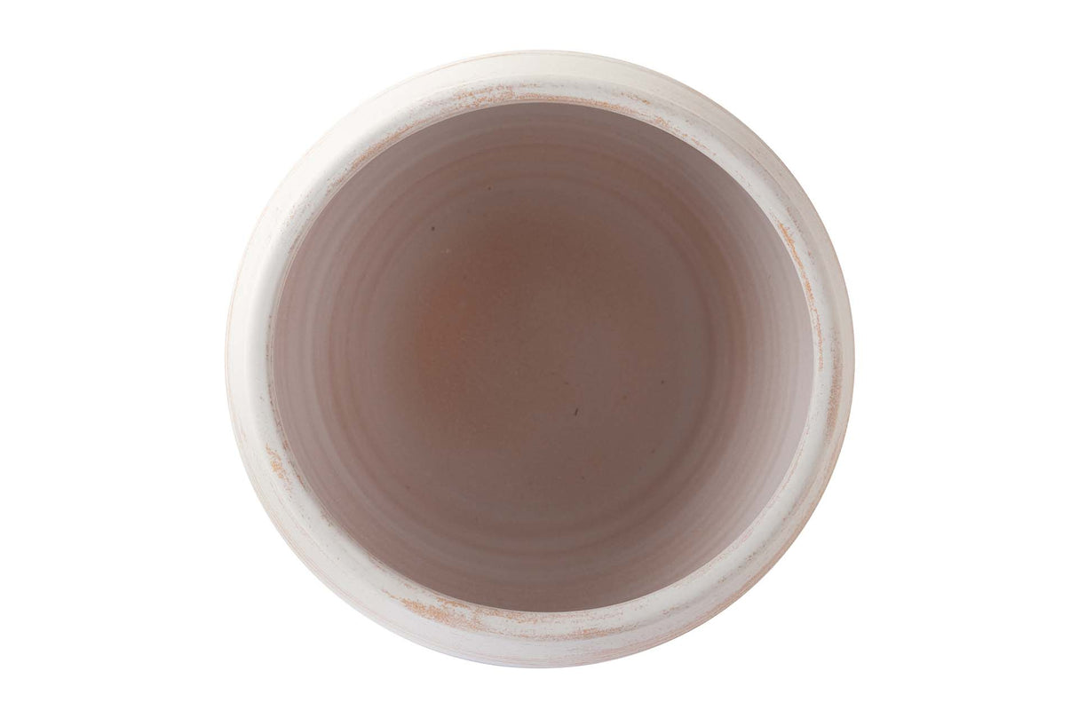 Pot en céramique blanc 32x32x28 cm