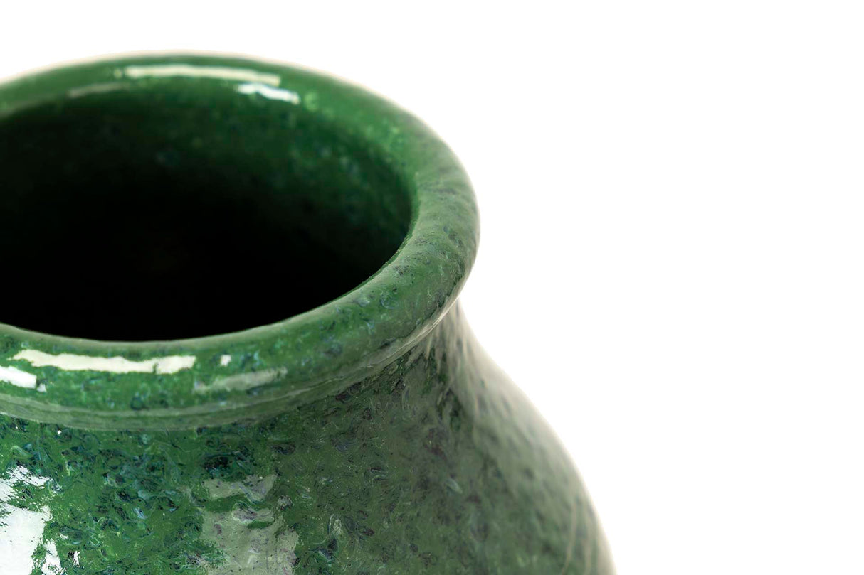 Green Ceramic Florer 19x19x30 cm