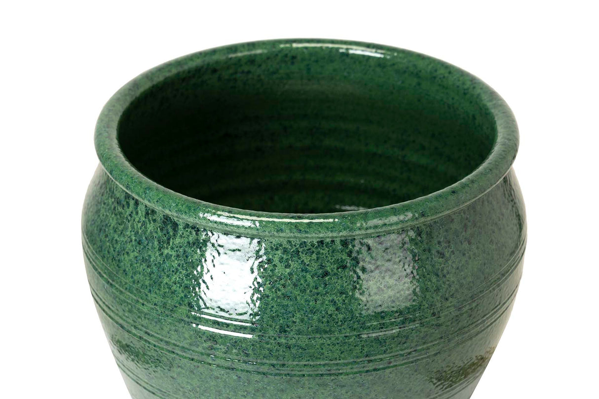 MACETERO CERAMICA VERDE 30x30x28 CM