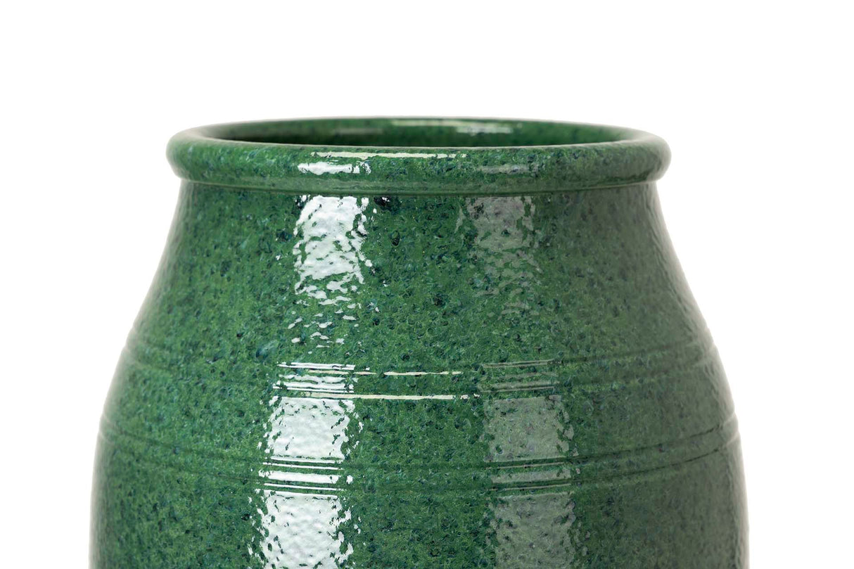 Vaso de cerâmica verde 28x28x40 cm