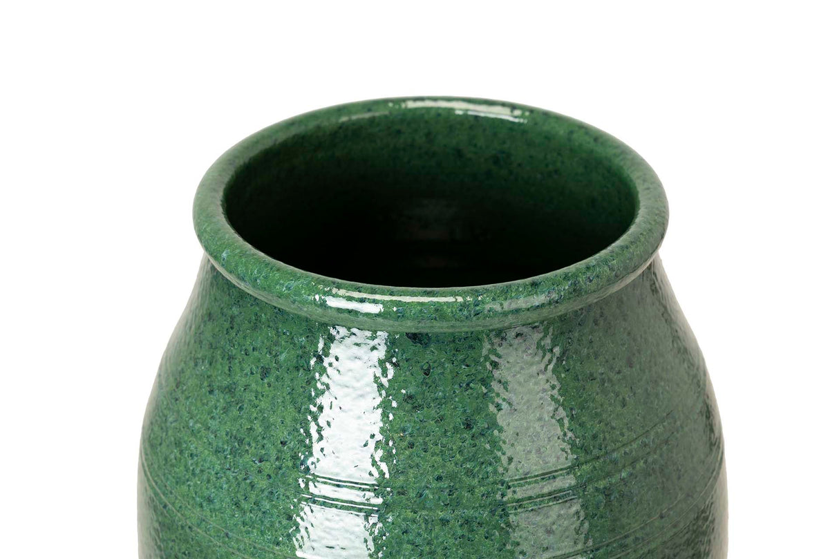 Vase en céramique verte 28x28x40 cm