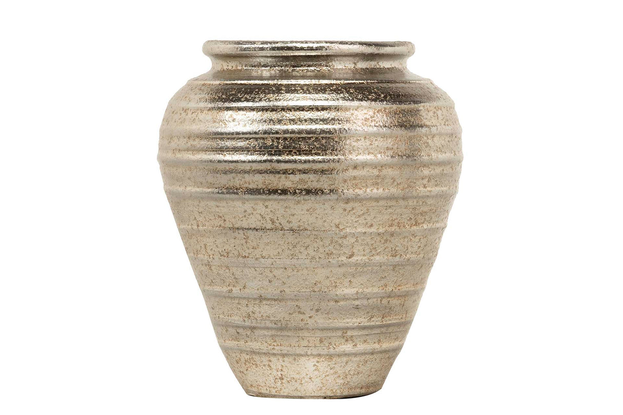 Vaso in ceramica d'argento 36x36x43 cm