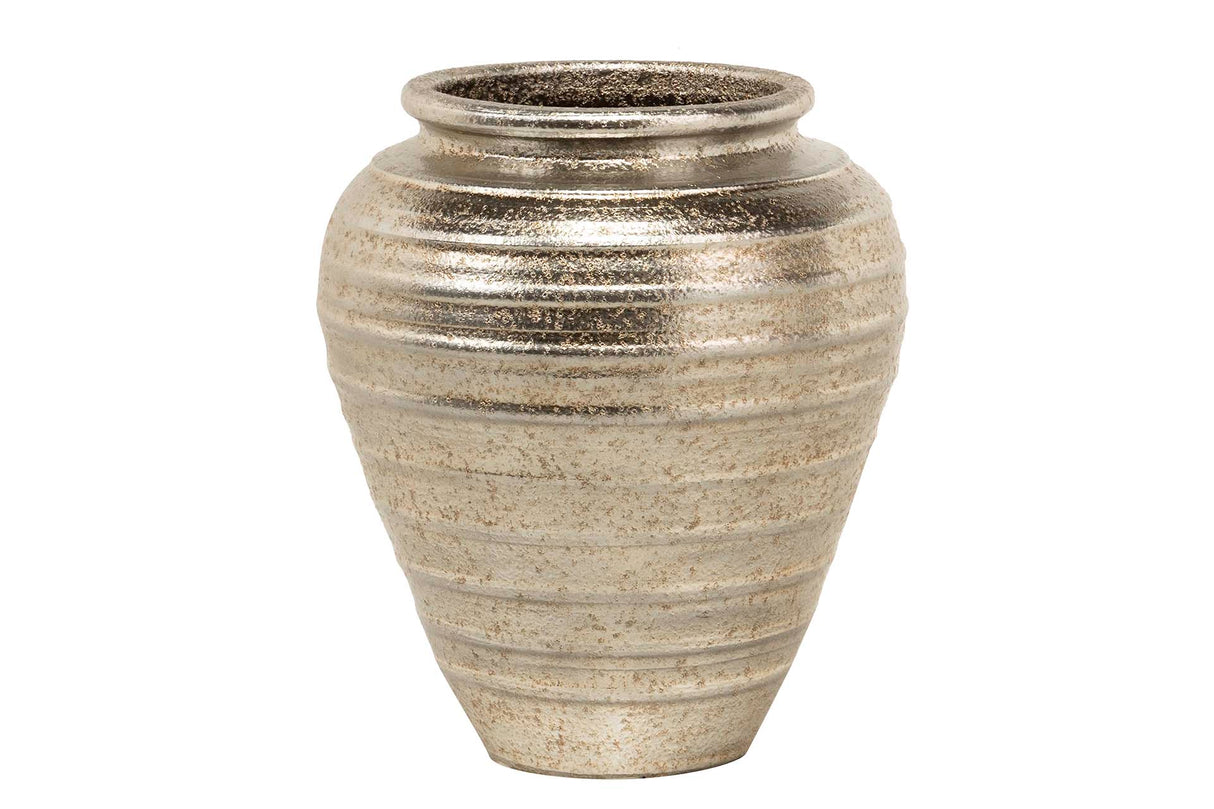 Vaso in ceramica d'argento 36x36x43 cm