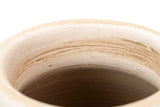 Vaso de cerâmica bege 26x26x60 m