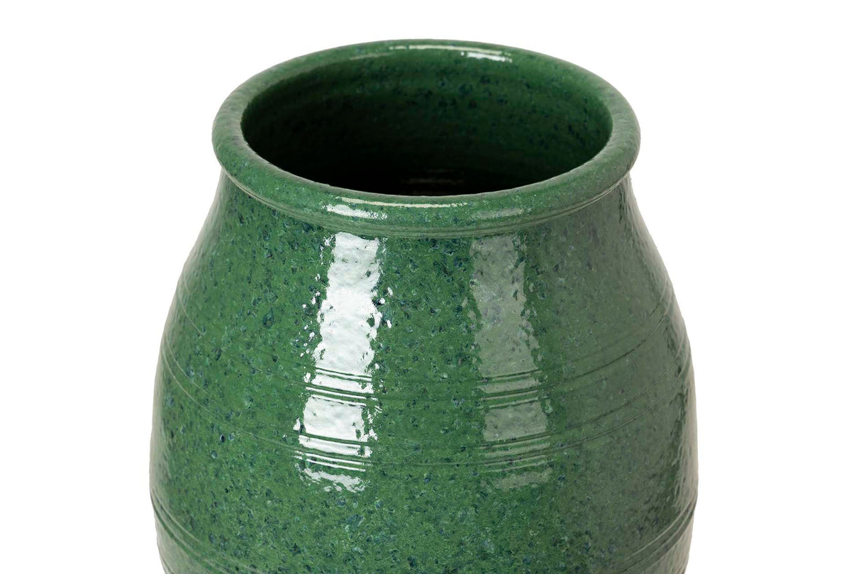 Vaso de cerâmica verde 24x24x32 cm