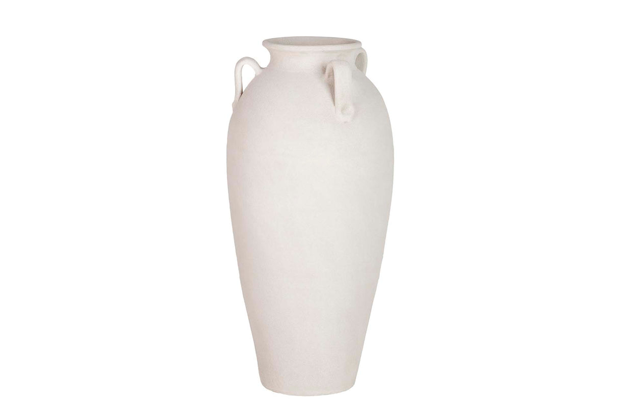 Vase en céramique blanc 28x28x60 cm