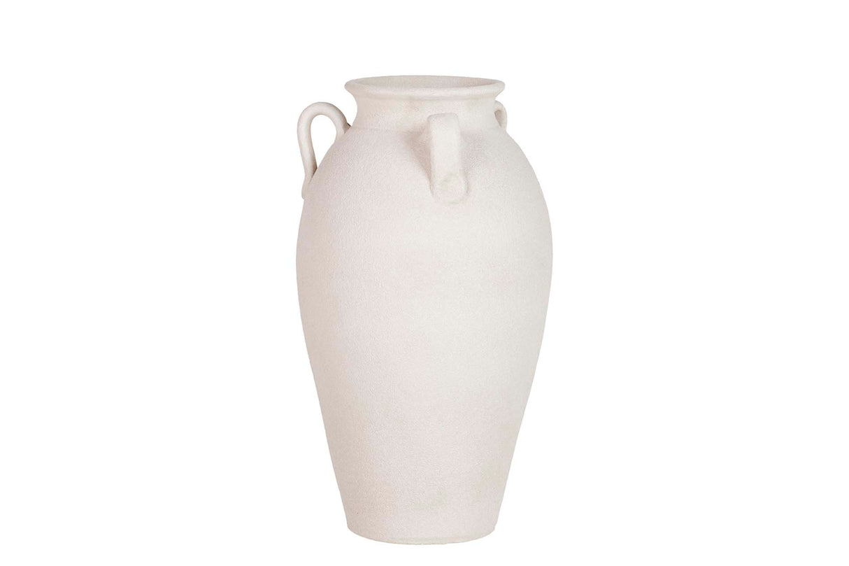Vaso de cerâmica branca 25x25x40 cm