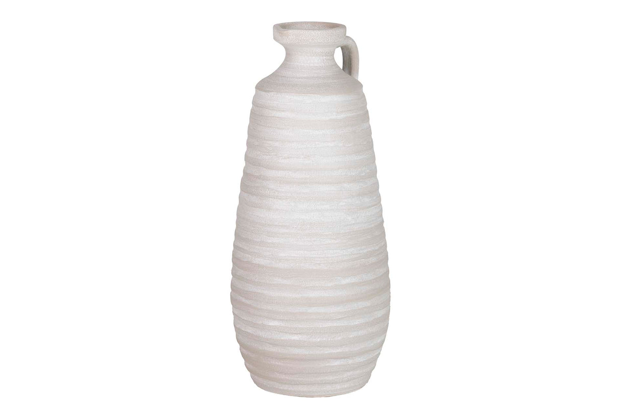 Vase in ceramica grigio 18x18x50 cm