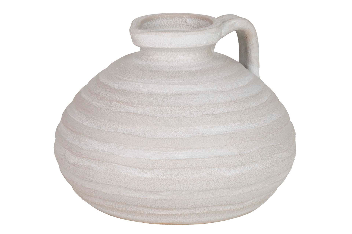 24x24x17 cm graue Keramikvase