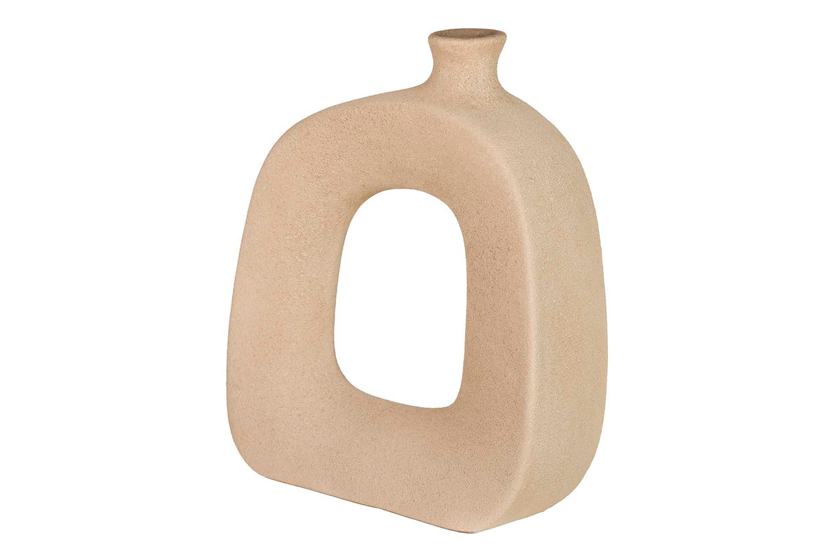 Brown Ceramic Florero 41x11x40 cm