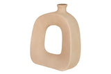 Brown Ceramic Florero 41x11x40 cm
