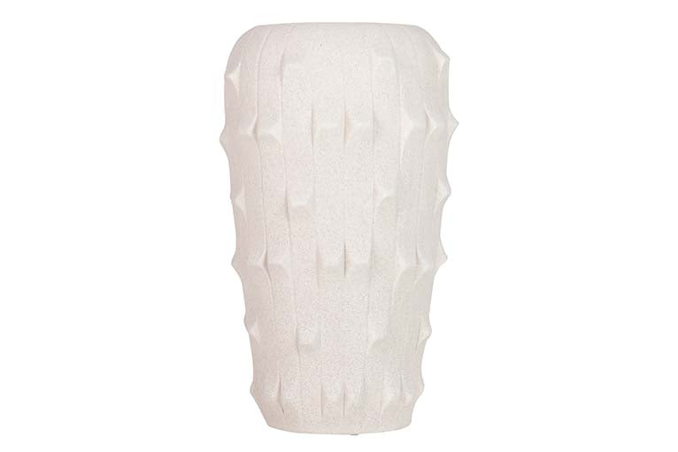 Vase en céramique beige 30x30x50 cm