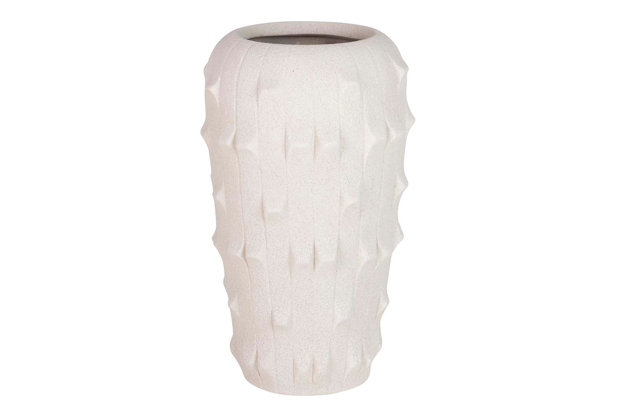 Vase en céramique beige 30x30x50 cm