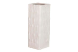 FLORERO CERAMICA BEIGE 14x14x41 CM