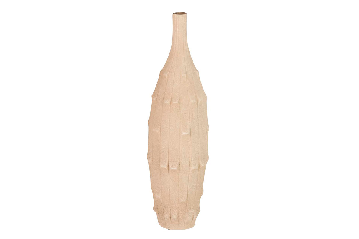 Brown Ceramic Florero 24x24x85 cm