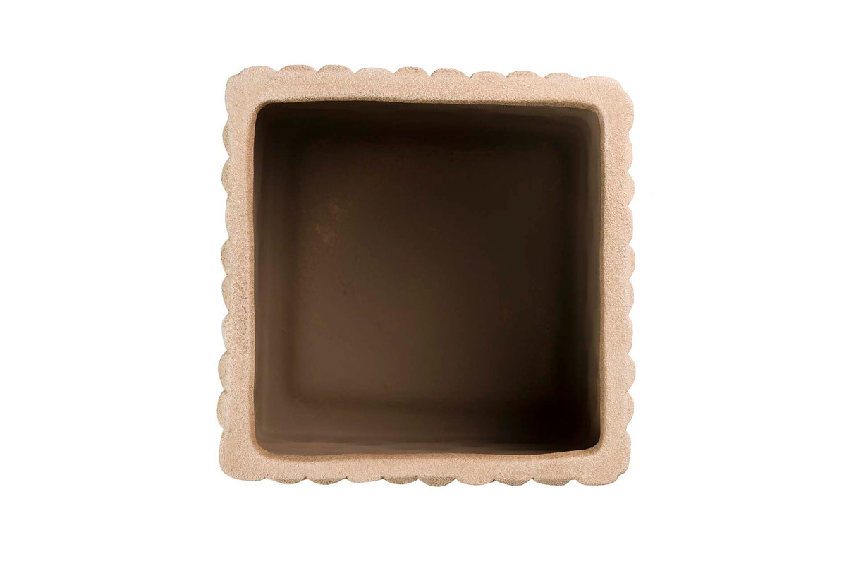 MACETERO CERAMICA MARRON 24x24x20 CM