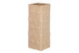 Brown Ceramic Florer 14x14x41 cm