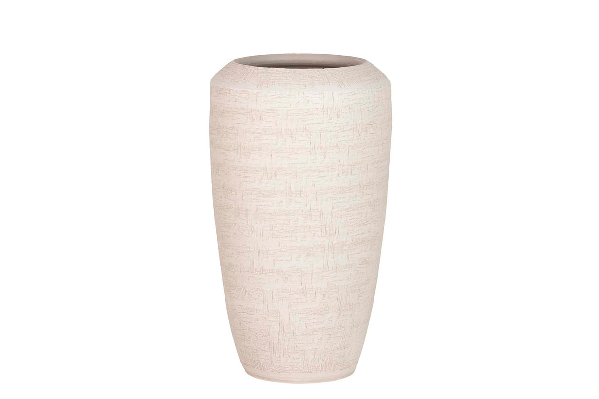 Vase en céramique blanc 22x22x39 cm