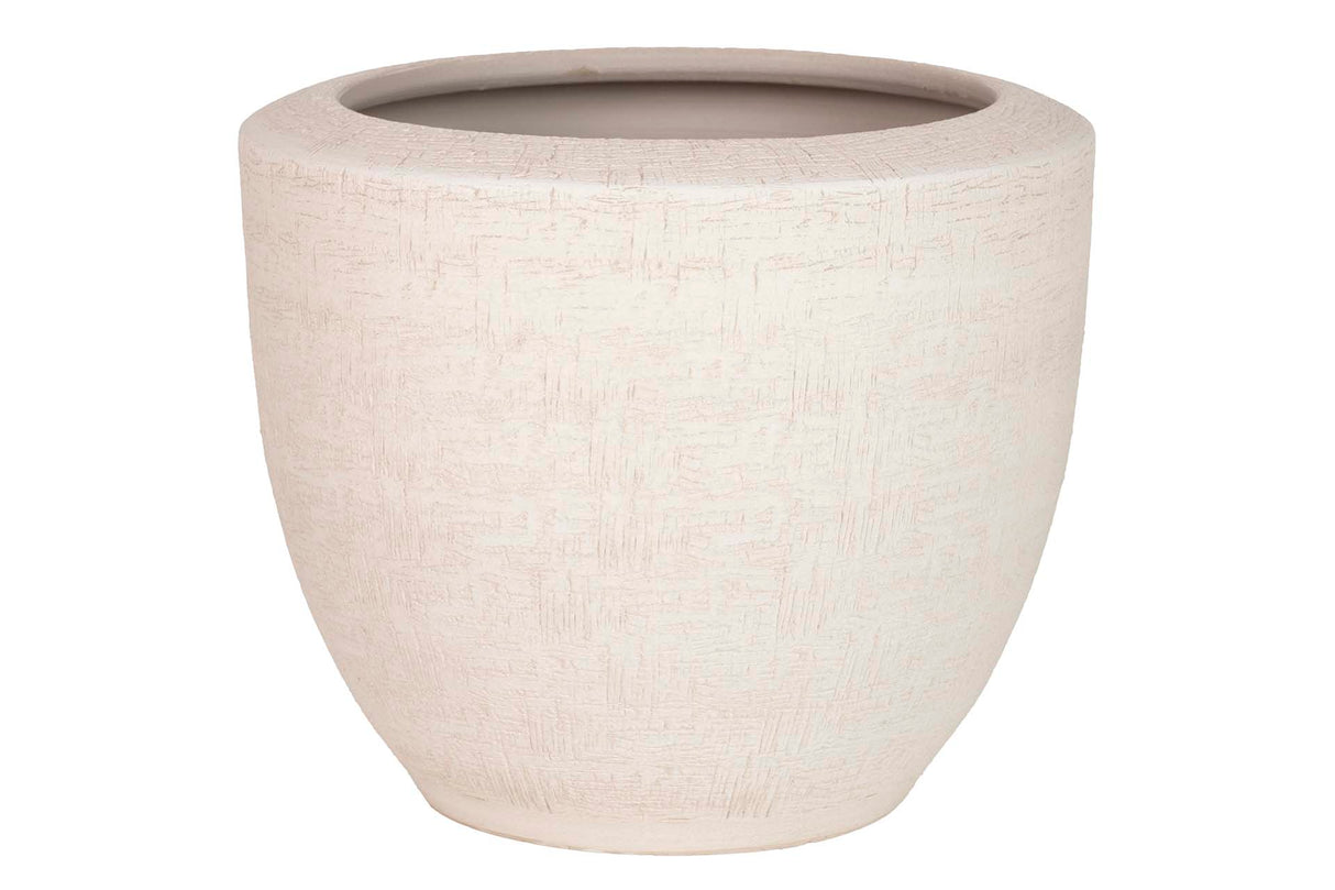 Pentola in ceramica bianca 25x25x34 cm