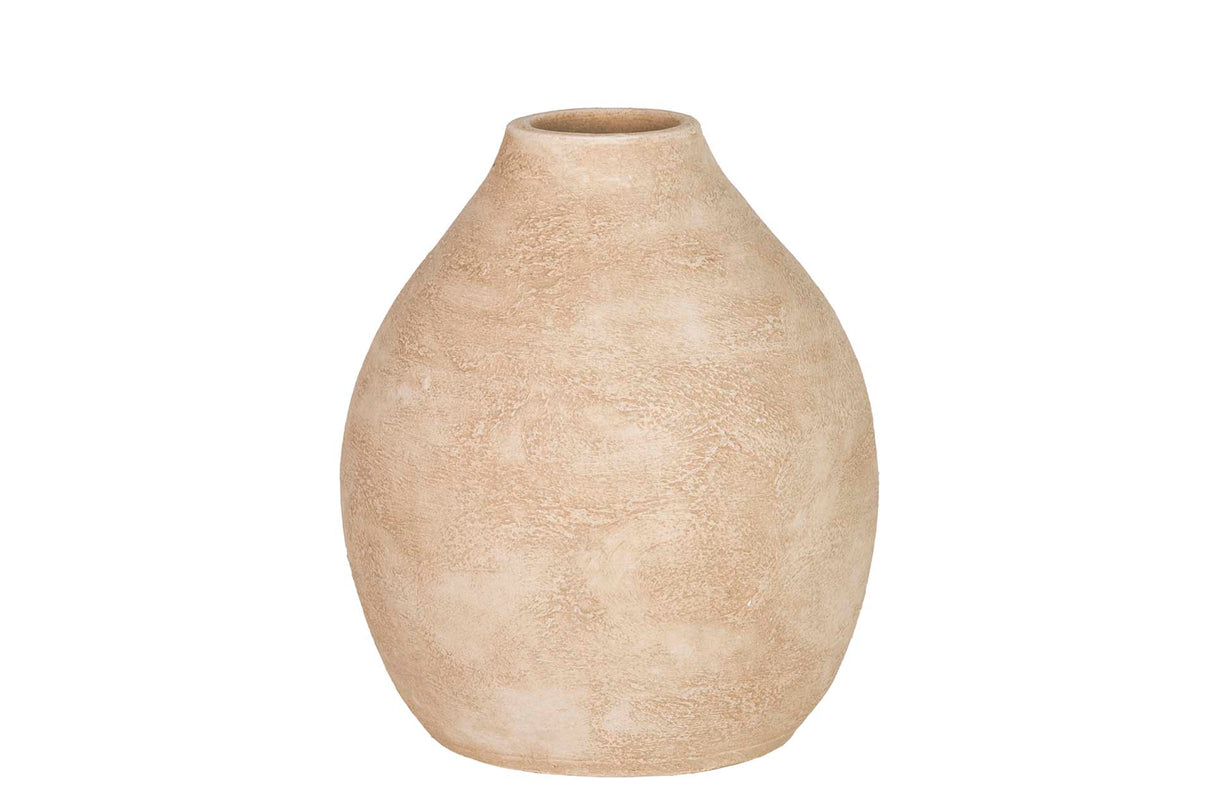 FLORERO CERAMICA BEIGE 23x23x28 CM