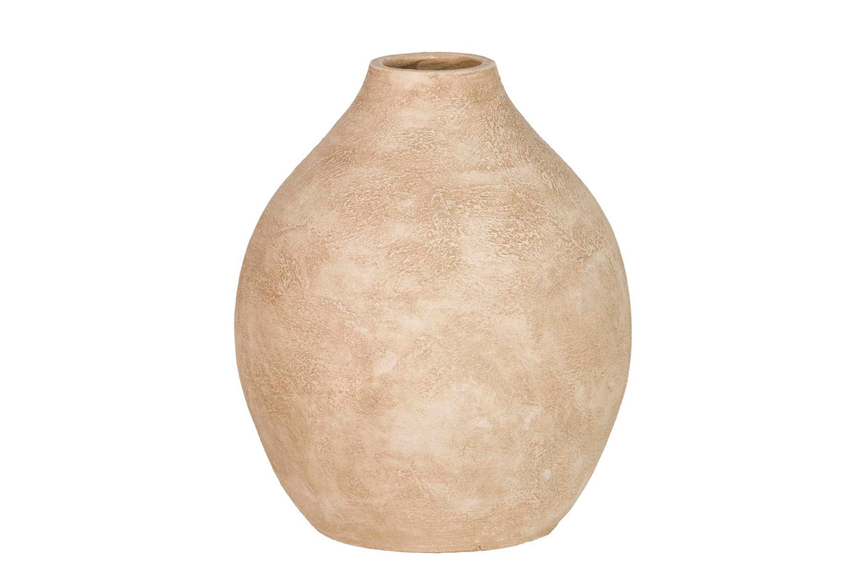 Vase en céramique beige 26x26x30 cm