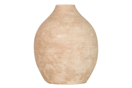 FLORERO CERAMICA BEIGE 29x29x37 CM