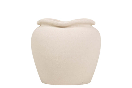 MACETERO CERAMICA BEIGE 31x31x28 CM