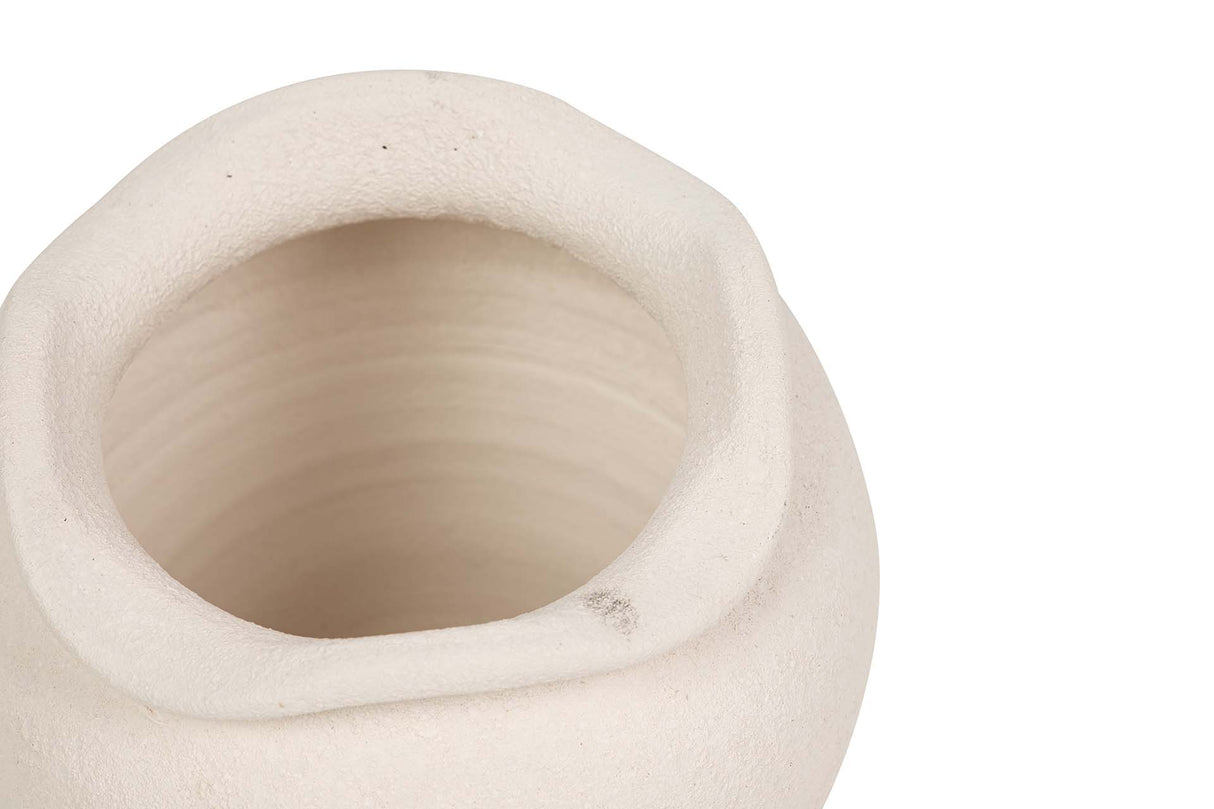 MACETERO CERAMICA BEIGE 23x23x19 CM