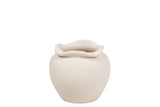 MACETERO CERAMICA BEIGE 23x23x19 CM