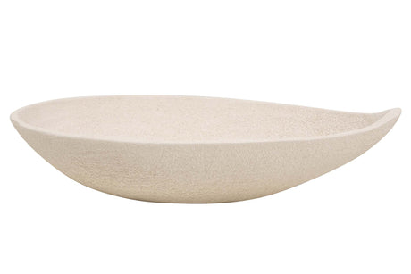CENTRO DE MESA CERAMICA BEIGE 42x23x8 CM