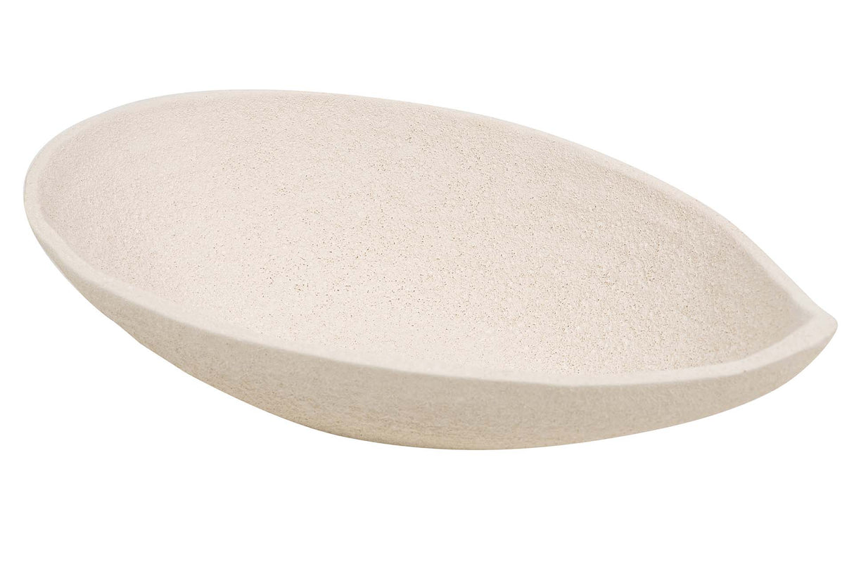 CENTRO DE MESA CERAMICA BEIGE 42x23x8 CM