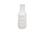 Vase en céramique blanc 21x21x60 cm