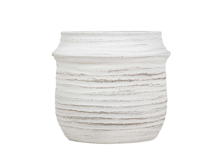 MACETERO CERAMICA BLANCO 31x31x28 CM