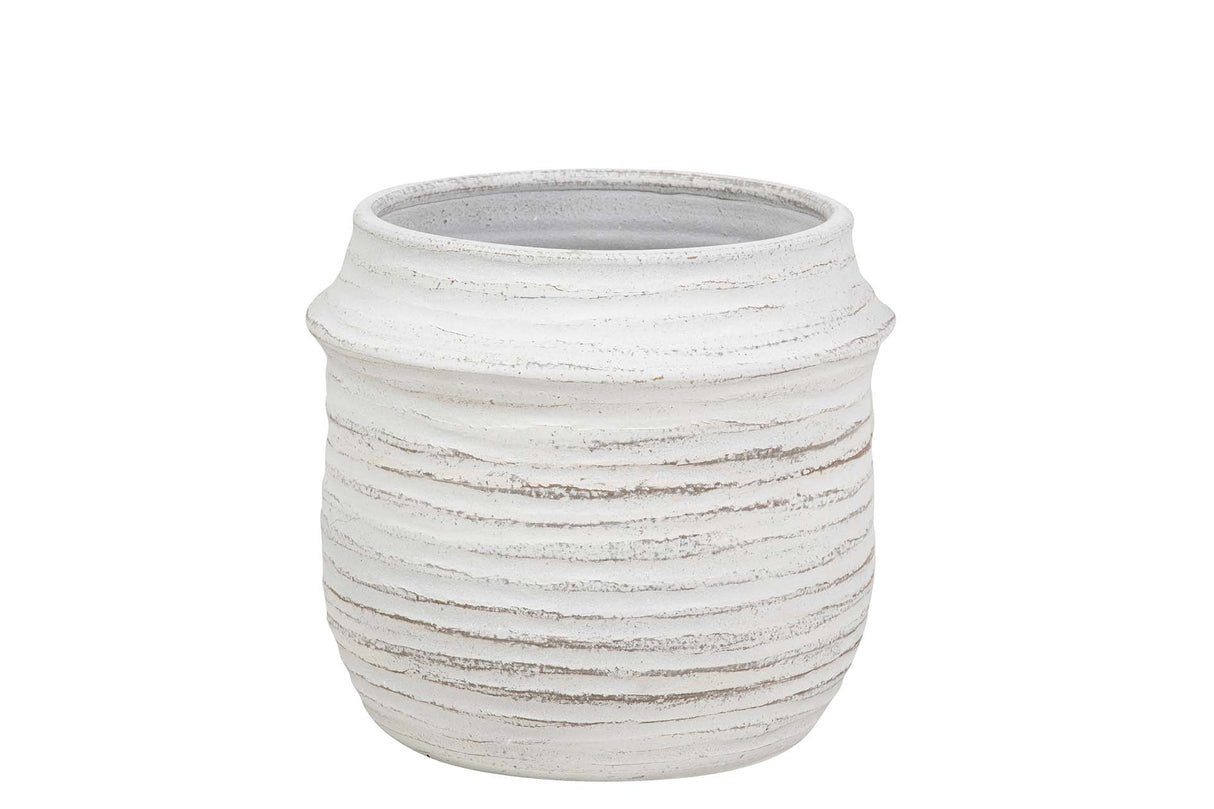 MACETERO CERAMICA BLANCO 31x31x28 CM
