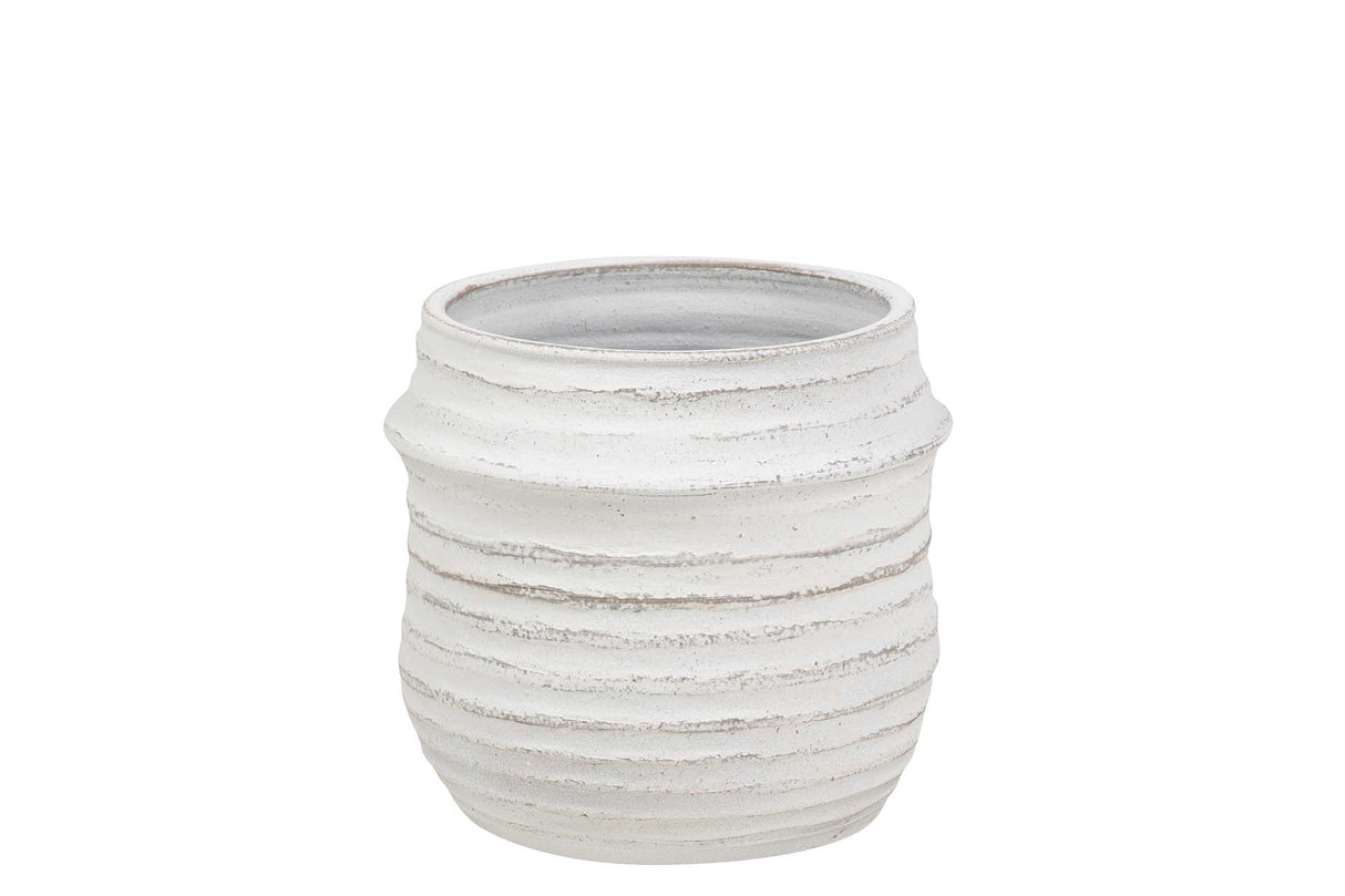 MACETERO CERAMICA BLANCO 28x28x23 CM